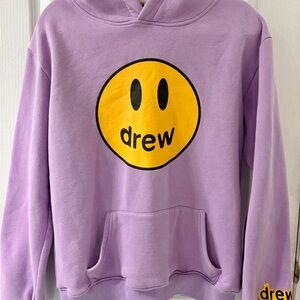 Drew House Lavender Hoodie with Yellow Logo